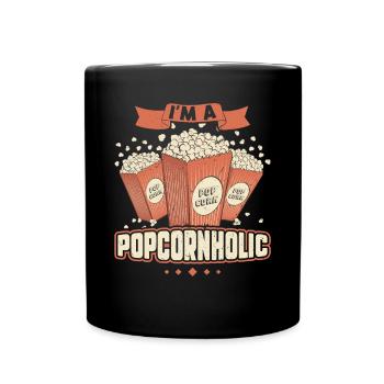 I'm a Popcornholic - Popcorn - Full Colour Mug - black - Front