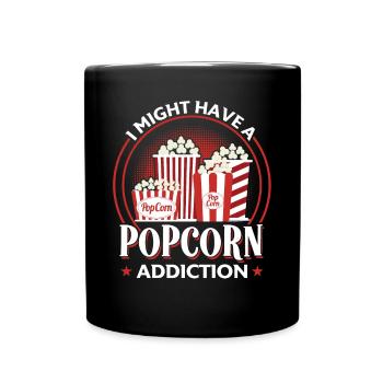 J’ai peut-être une recherche de pop-corn - Mug uni - noir - Devant
