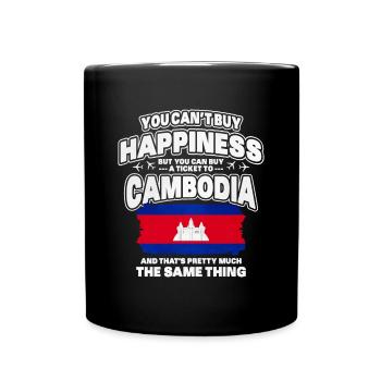 Cambodge - Mug uni - noir - Devant