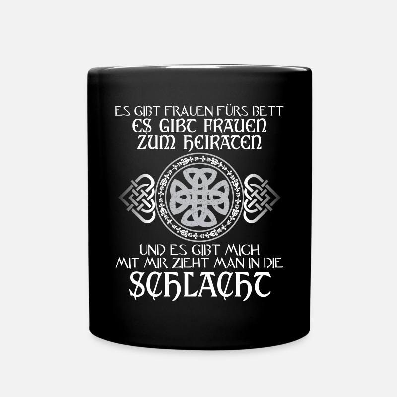 Schildmaid Damen Kriegerin Wikinger Wikinger - Tasse einfarbig - Schwarz