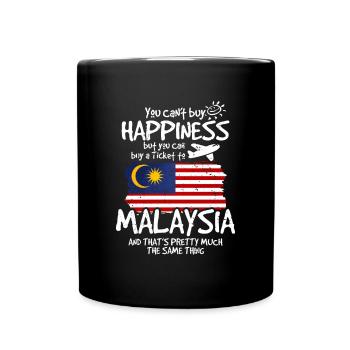 Malaysia - Tasse einfarbig - Schwarz - Vorne