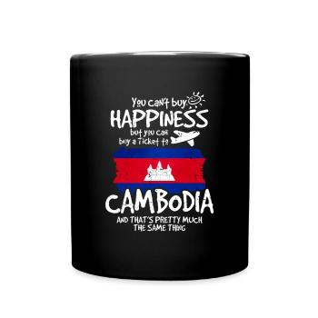 Cambodge - Mug uni - noir - Devant