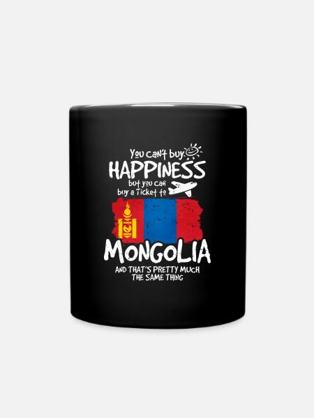 Mongolei - Tasse einfarbig - Schwarz