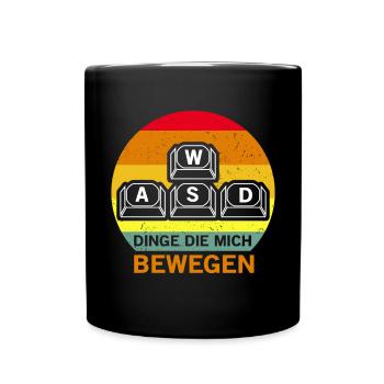 PC Master Race Gaming WASD Streaming Streamer - Tasse einfarbig - Schwarz - Vorne