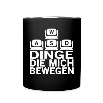 PC Master Race Gaming WASD Keyboard Gaming Slogan - Tasse einfarbig - Schwarz - Vorne