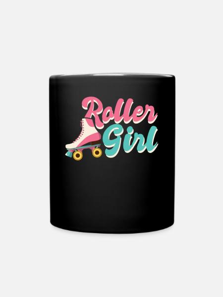 Roller Girl - Roller Skating - Patinage sur glace - Mug uni - noir