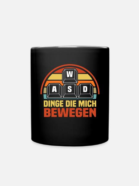 PC Master Race Gaming WASD Keyboard Gaming Slogan - Tasse einfarbig - Schwarz