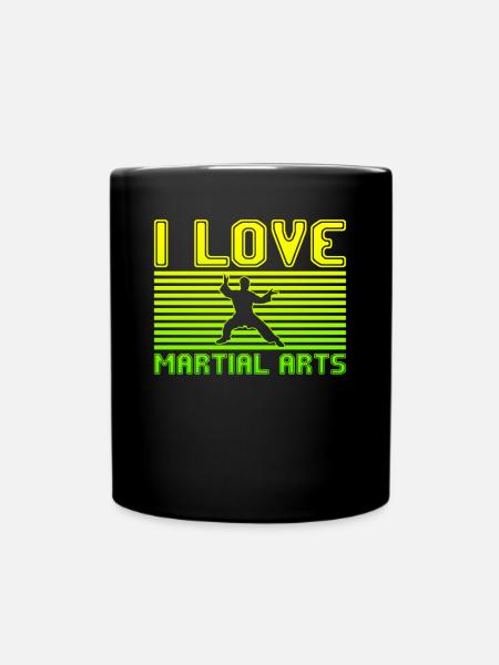 I love martial arts - Tasse einfarbig - Schwarz