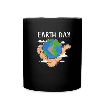 Earth Day Tag der Erde Our Earth unser Erde Planet - Full Colour Mug - black - Front