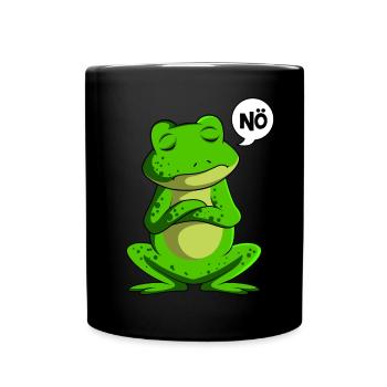 Frosch Nö Frösche Kinder Jungen Mädchen - Tasse einfarbig - Schwarz - Vorne