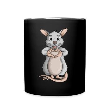 Rats Domestic Rats Children Girls Ladies Rat - Full Colour Mug - black - Front