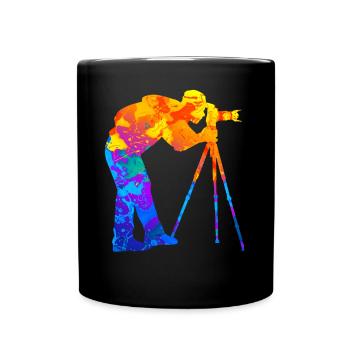 Photographer Photography Hobby Photographer Silhouette - Full Colour Mug - black - Front