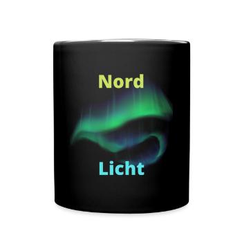 Nord Licht - Tasse einfarbig - Schwarz - Vorne