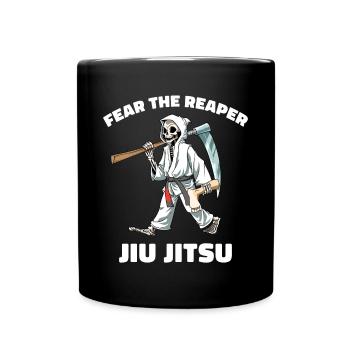 Lustiger Jiu Jitsu Sensenmann - Lustige Fußsperren - Tasse einfarbig - Schwarz - Vorne