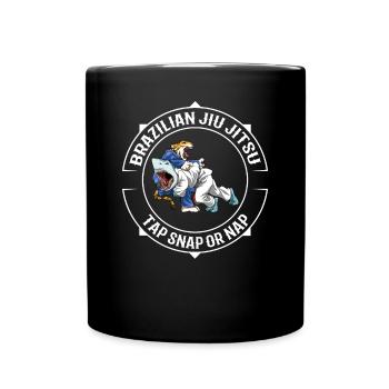 Jiu Jitsu Shark Tiger - Submission Team Grappling - Tasse einfarbig - Schwarz - Vorne