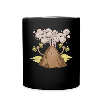 Bodybuilder Volcan Sciences de la Terre Géologie Lave - Mug uni - noir - Devant