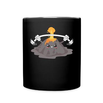 Bodybuilder Volcan Sciences de la Terre Géologie Lave - Mug uni - noir - Devant