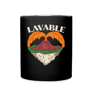 Lavable Sciences de la Terre Géologie Volcano Scientifique - Mug uni - noir - Devant