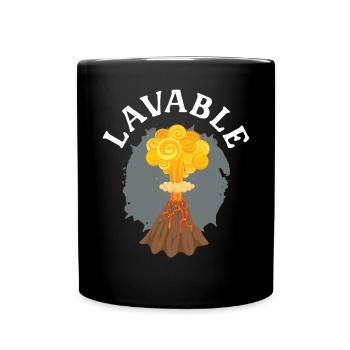 Lavable Sciences de la Terre Géologie Volcano Scientifique - Mug uni - noir - Devant