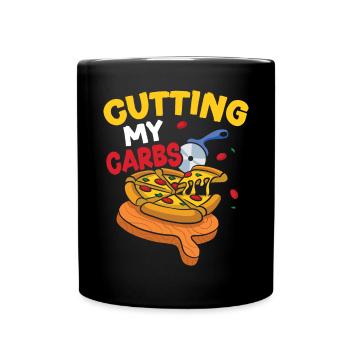 Couper Mes Glucides Pizza Eater Plat Italien Gourmet - Mug uni - noir - Devant