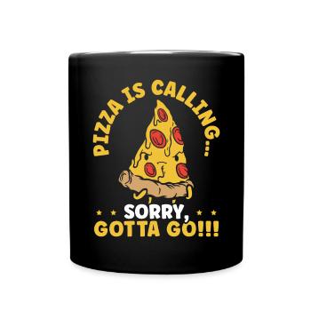 La pizza appelle désolé je dois aller la nourriture italienne - Mug uni - noir - Devant