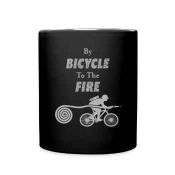 By Bicycle to the Fire - Full Colour Mug - black - Front