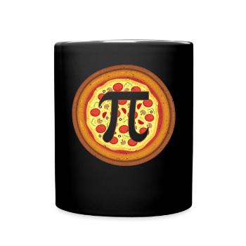 Pizza Pi Day Mangeur de pizza Mathématicien italien - Mug uni - noir - Devant