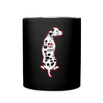 Spot Squad Propriétaire dalmate Amoureux des chiens Fête des mères - Mug uni - noir - Devant