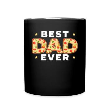 Best Dad Ever Pizza Eater Italian Dish Fathers Day - Full Colour Mug - black - Front