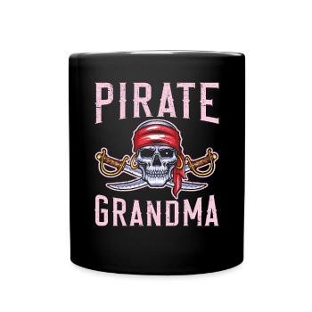 Pirate Grandma Grandmother Granny Pirate Lover - Full Colour Mug - black - Front