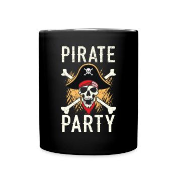 Pirate Party Caribbean Buccaneer Pirate Lover - Full Colour Mug - black - Front