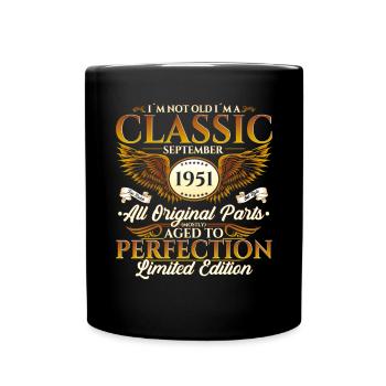 Né en 1951 Cadeau d’anniversaire Septembre - Mug uni - noir - Devant