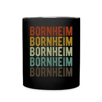 Bornheim City Retro Vintage - Full Colour Mug - black - Front