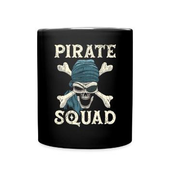 Pirate Squad Caribbean Buccaneer Pirate Lover - Full Colour Mug - black - Front