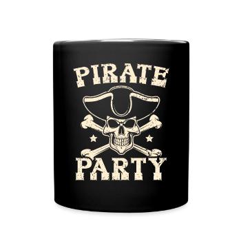 Pirate Party Caribbean Buccaneer Pirate Lover - Full Colour Mug - black - Front