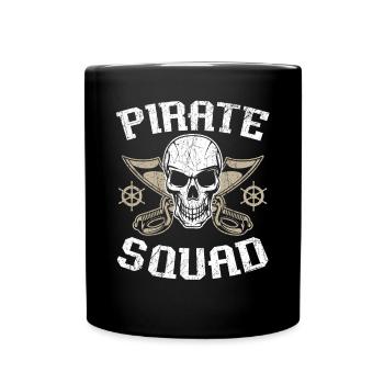 Pirate Squad Caribbean Buccaneer Pirate Lover - Full Colour Mug - black - Front