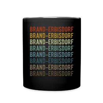 Brand-Erbisdorf Stadt Retro Vintage - Tasse einfarbig - Schwarz - Vorne