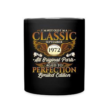 Né en 1972 Cadeau d’anniversaire Hommes Septembre - Mug uni - noir - Devant