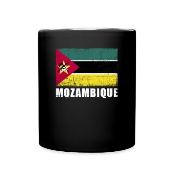 Mozambique Flag Grunge Mozambique Flag - Full Colour Mug - black - Front