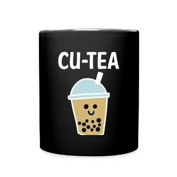 Cu-Tea Bubble Tea Boba Tea Shirt Gift - Full Colour Mug - black - Front