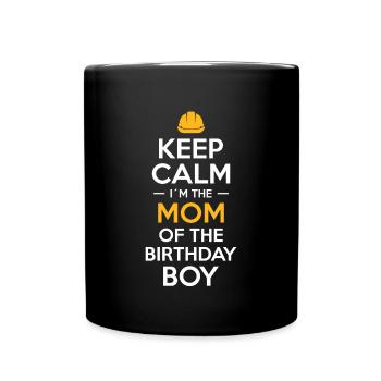 Keep Calm at The Mom Of The Birhtday Boy - Full Colour Mug - black - Front