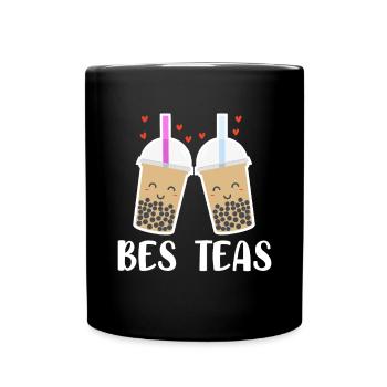 Bes Teas Shirt Geschenk Boba Tea Partnerlook - Tasse einfarbig - Schwarz - Vorne
