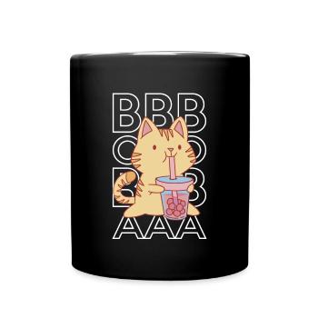 Boba Tea Shirt Geschenk Bubble Tea - Tasse einfarbig - Schwarz - Vorne