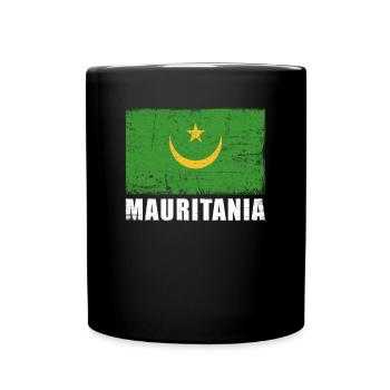 Mauritanie Drapeau Grunge Mauritanie Drapeau - Mug uni - noir - Devant