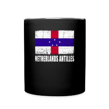 Drapeau des Antilles néerlandaises - Mug uni - noir - Devant