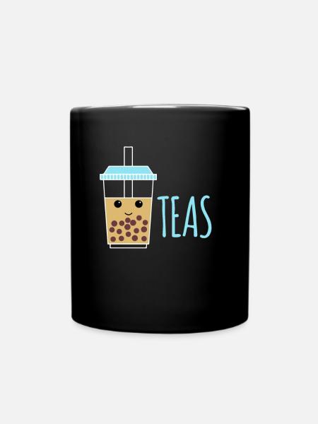 Boba Tea Boba-Tee Partnerlook - Tasse einfarbig - Schwarz
