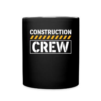 Construction Crew Straßenarbeiter - Tasse einfarbig - Schwarz - Vorne