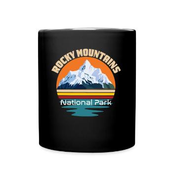 Nationalpark Rocky Mountains Wandern Camping Color - Tasse einfarbig - Schwarz - Vorne