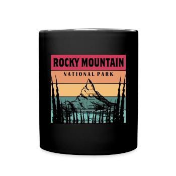 Rocky Mountain Hiking Camping Colorado Nationalpa - Full Colour Mug - black - Front