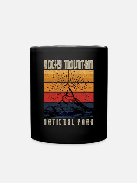 Rocky Mountain Nationalpark Wandern Camping Natur - Tasse einfarbig - Schwarz